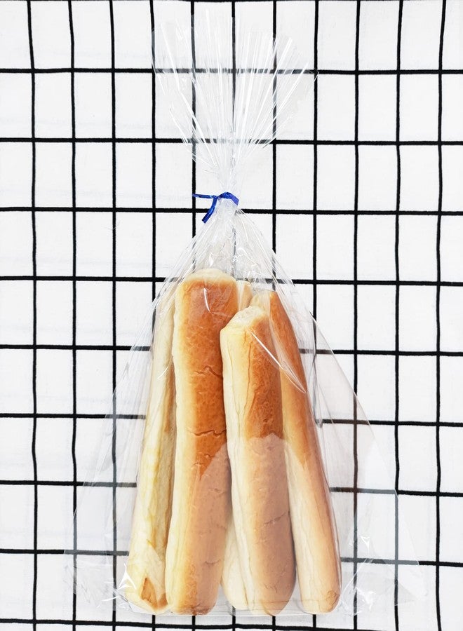 XLSFPY 100PCS Cellophane Bags 11x14 inches, Clear Treat Bags with 4’’ Twist Ties, Plastic Cello Bags - 1.4 mils Thick OPP Rice Crispy Bags for Gift Goodie Favor Candy Cake Pop Birthday Party Cookies (11’’ x 14’’) - Image 4